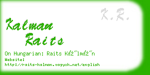 kalman raits business card